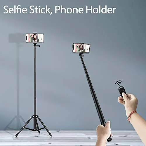 12-inch Selfie Ring Light, Selfie Stick Tripod 76.8-inch Expandable, Tablet Holder Mobile Phone Holder 3 Light Modes, for Makeup/Photography/YouTube/Vlog/TIK Tok/Live/Streaming with Bluetooth Shutter