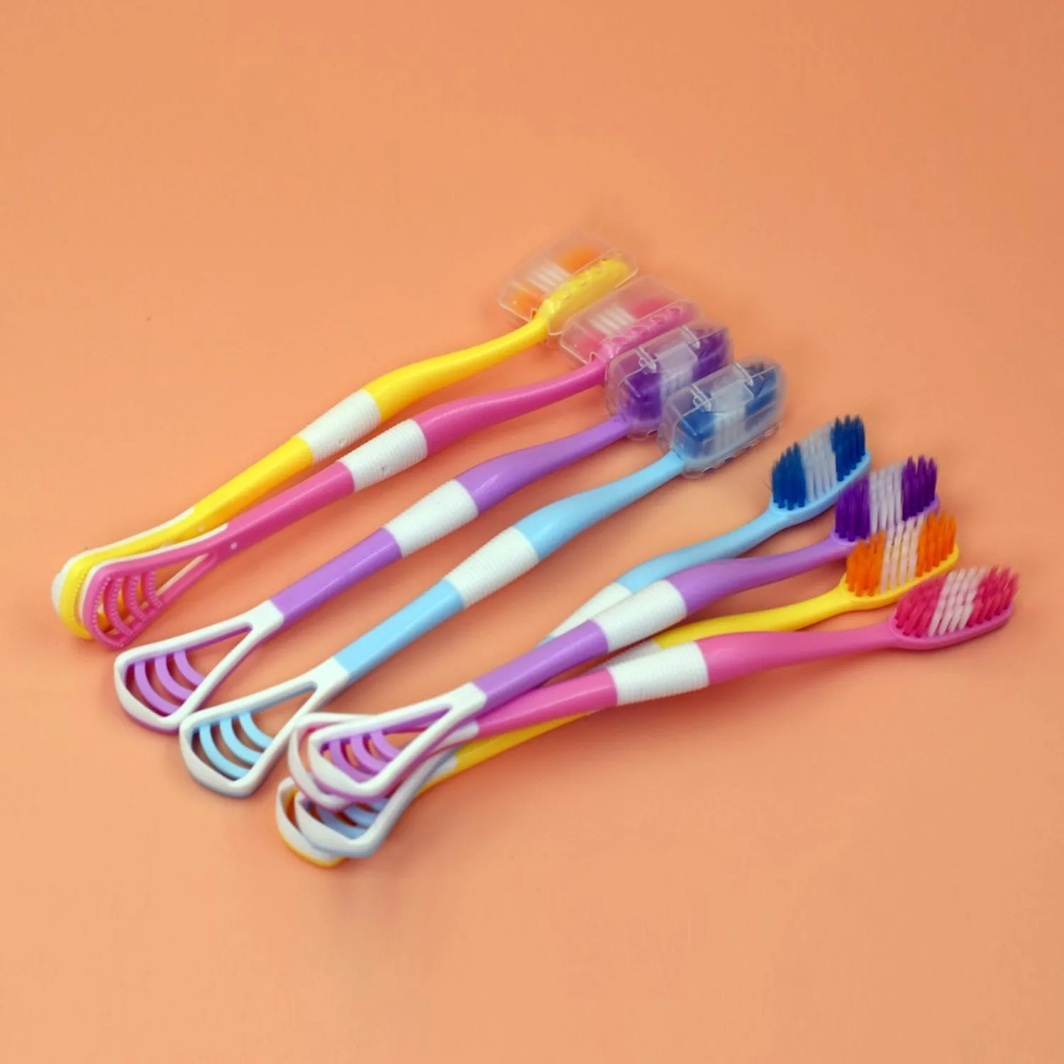 8 Pc 2 in 1 Toothbrush Case widely used in all types of bathroom places for holding and storing toothbrushes and toothpastes of all types of family members etc.