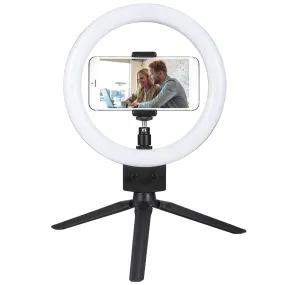 9" Dimmable LED Ring Light with Tripod - Perfect for Selfies, Studio, Makeup - Includes Phone Holder