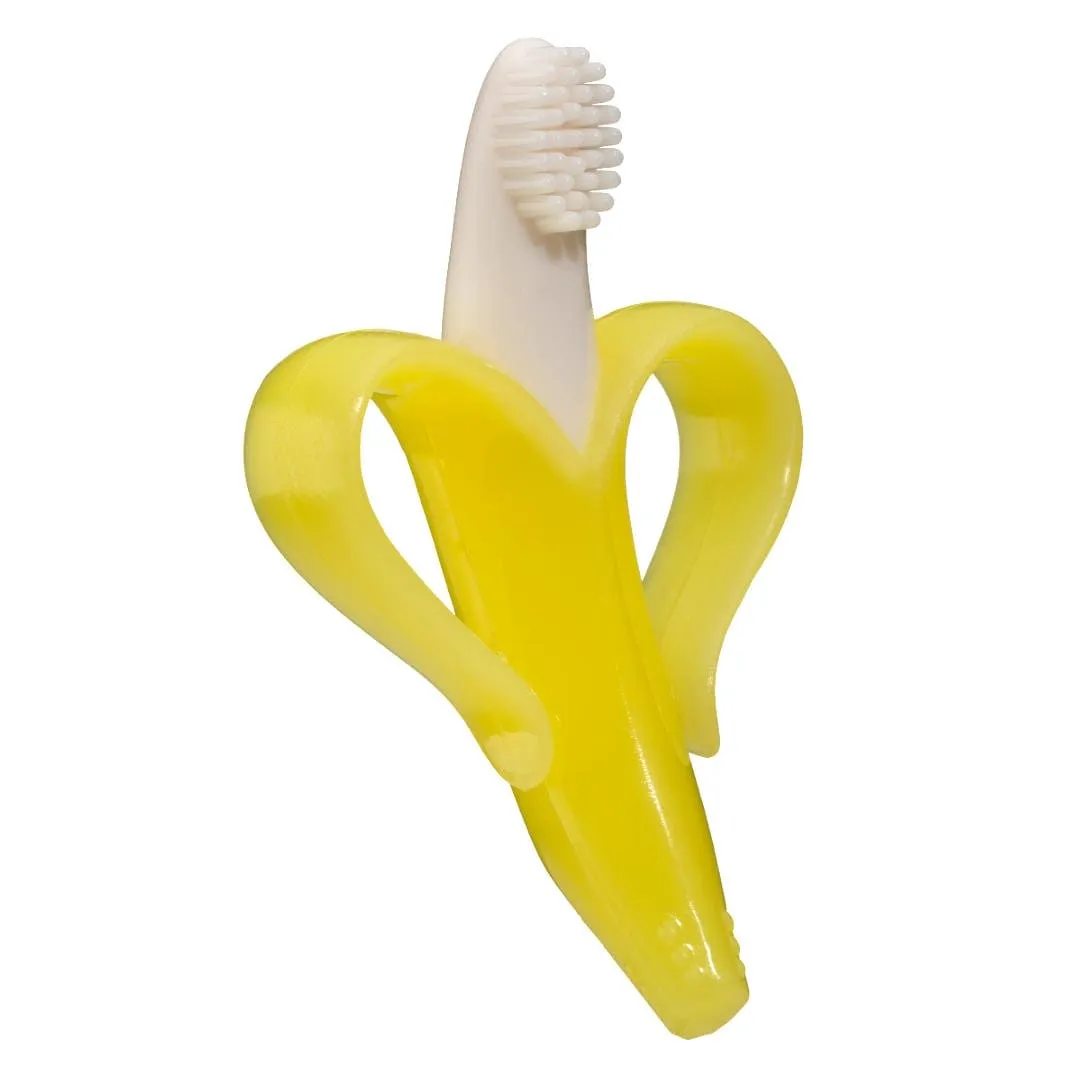 Baby Banana Teething Toothbrush, Training Teether For Infants, Silicone Pain Relief Teether