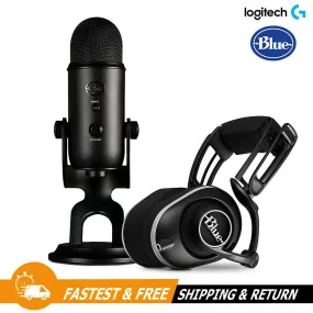 Blue Yeti USB Microphone   Lola Blackout 1752 Ninjas in Pyjamas Pro Gamer Bundle