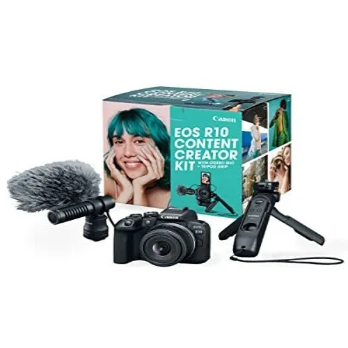 Canon EOS R10 Content Creator Kit - Mirrorless Vlogging Camera