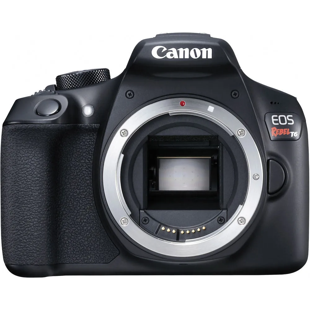 Canon EOS Rebel T6 DSLR Camera W/ 18-55mm Lens   64GB Card   Cleaning Kit   More