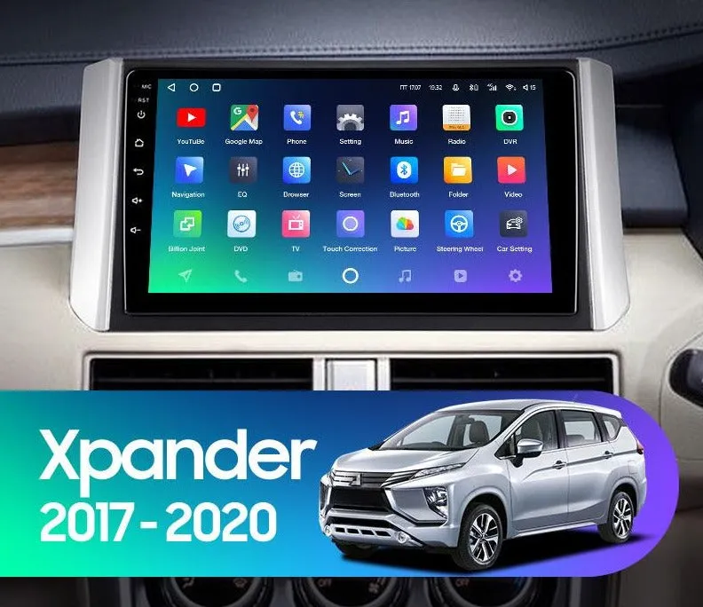 Car Dealz Premium Advanced 4G Data Model 10.2" Android 12.0 For Mitsubishi Xpander 2017 - 2020 In Dash Plus OEM Fascia