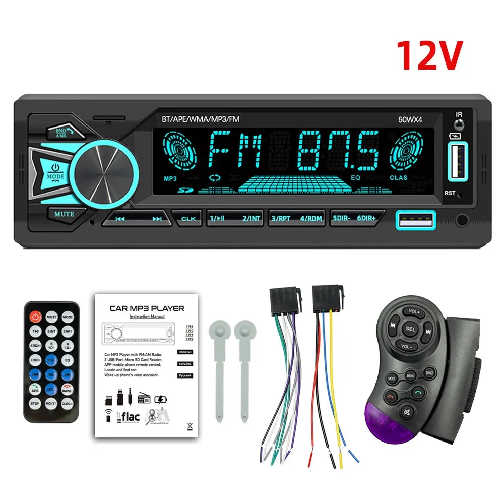 Car Radio 1Din Stereo Bluetooth MP3 Player