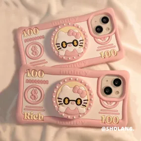 Cartoon Rich Pink Kitty Phone Case KI564