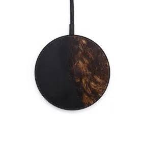 Circle Wood Resin Wireless Charger - Arlette (Pure Black, 611851)