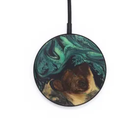 Circle Wood Resin Wireless Charger - Dallas (Green, 655826)