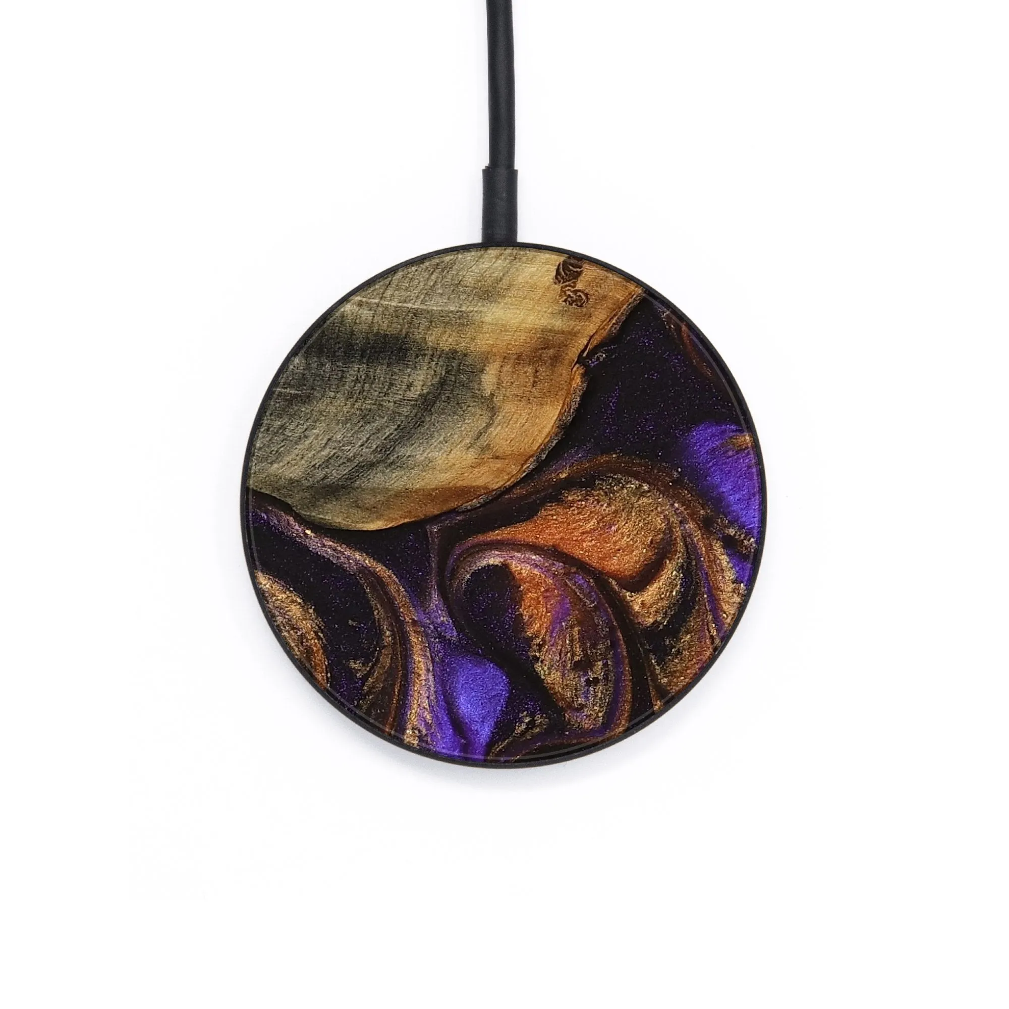 Circle Wood Wireless Charger - Chander (Purple, 738193)