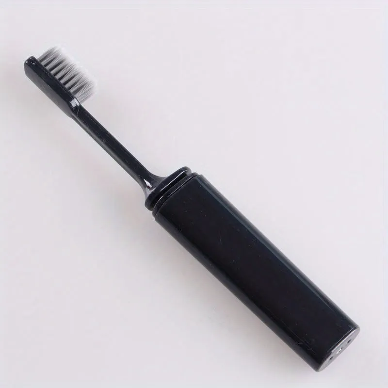 Compact Folding Charcoal Toothbrush  Ideal for Travel and Outdoors