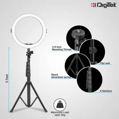 Digitek Ring Light DRL 12C  12 inch Ring Light with Tripod Stand