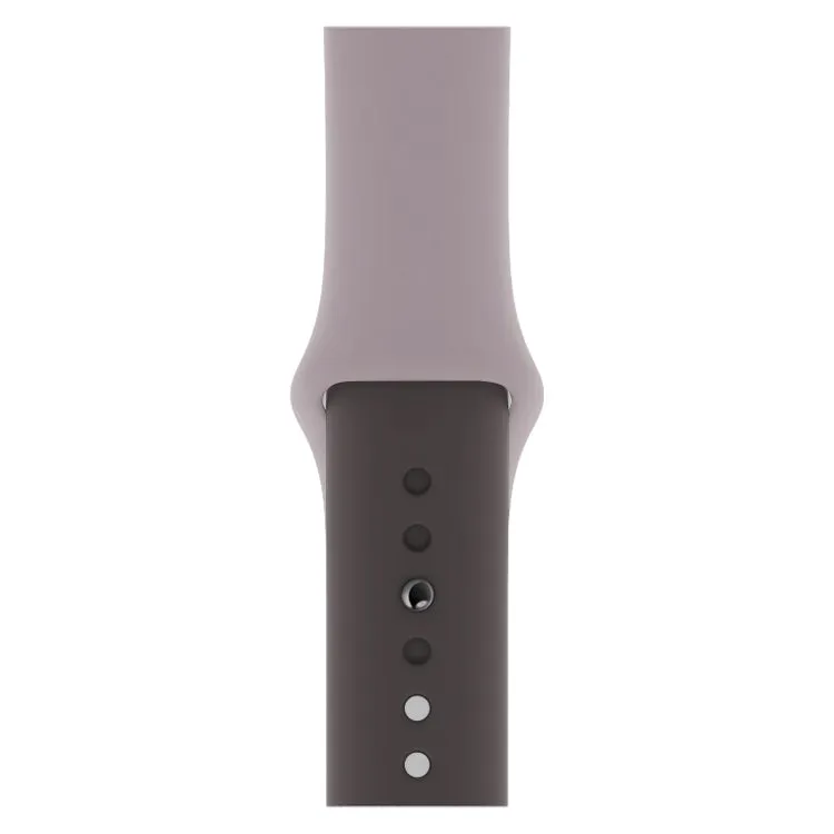 Double Color Silicone Watch Band for Apple Watch Series 3 & 2 & 1 42mm (Light Grey Dark Gray)