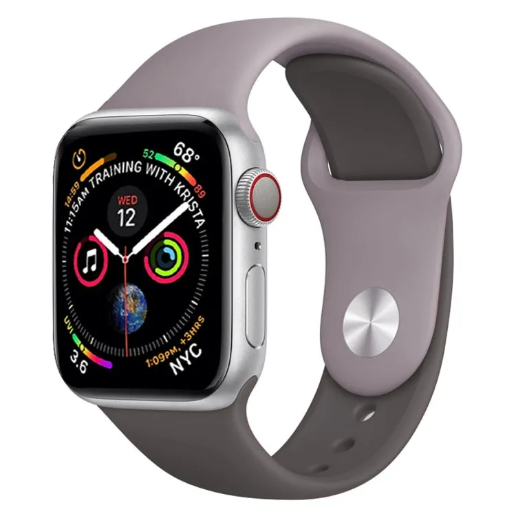 Double Color Silicone Watch Band for Apple Watch Series 3 & 2 & 1 42mm (Light Grey Dark Gray)