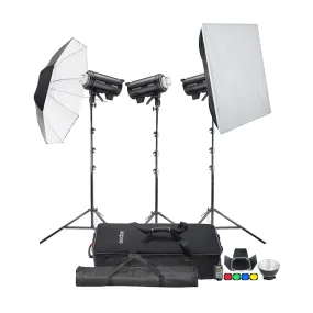 DP1000IIIV Three Head Studio Flash Lighting Kit