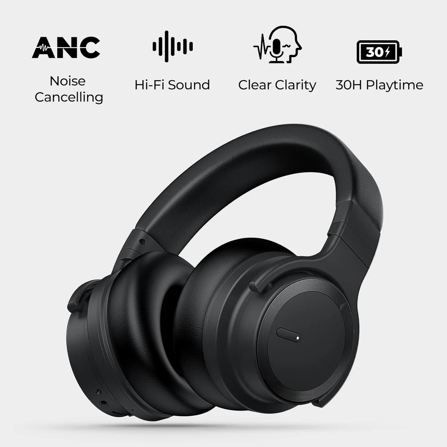 E7 Active Noise Cancelling Headphones Wireless 5.0 Bluetooth Headphones with Rich Bass