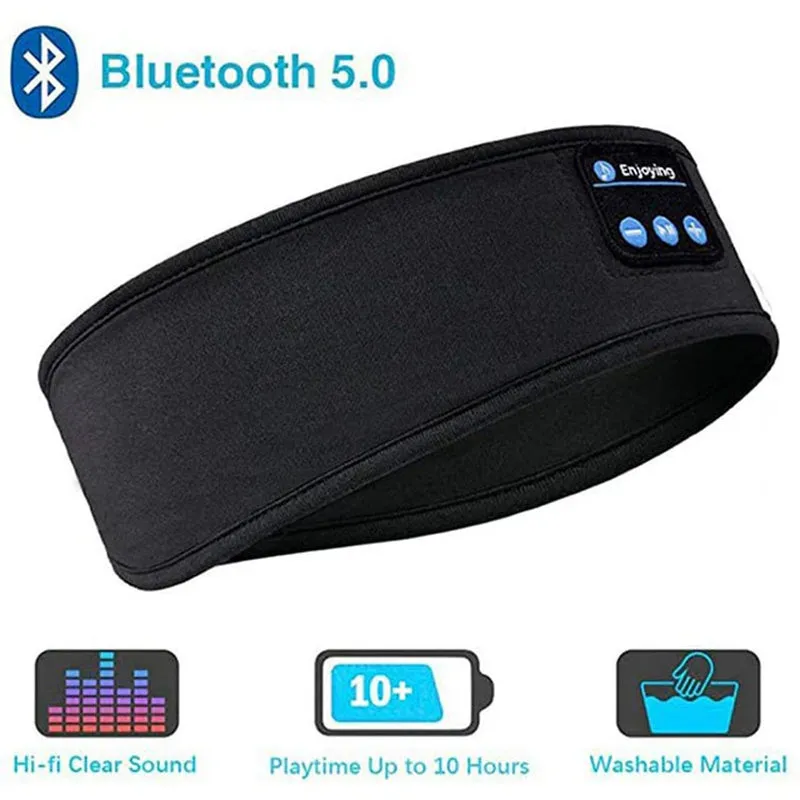 Experience Ultimate Comfort: All-in-One Wireless Bluetooth Headband | Sports & Sleep-Friendly Over-the-Ear Earbuds | Music-Enabled, Soft Eye Mask | Perfect for Active Lifestyles and Relaxing Sleep