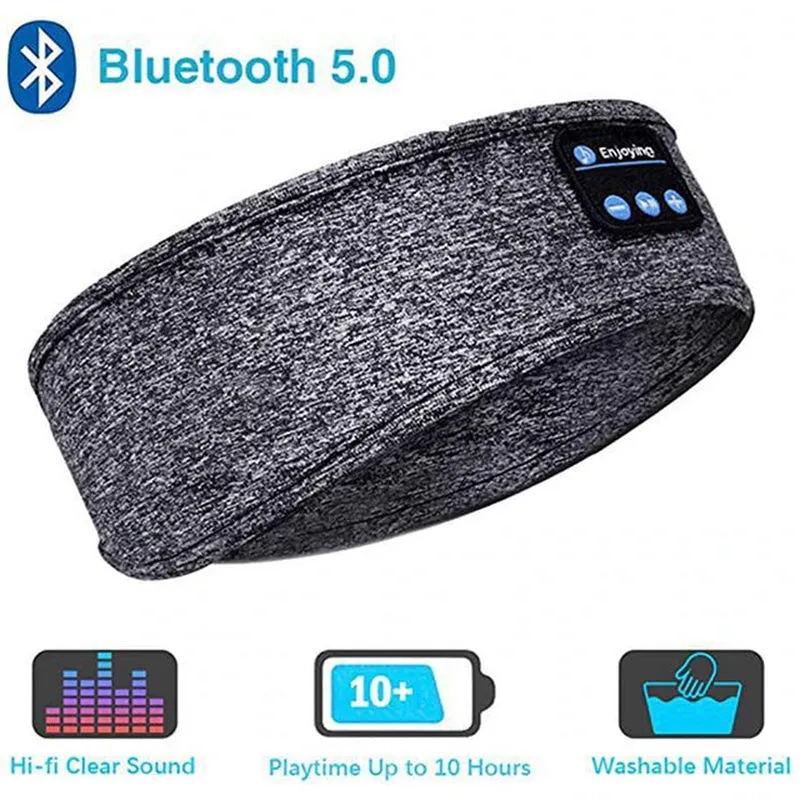 Experience Ultimate Comfort: All-in-One Wireless Bluetooth Headband | Sports & Sleep-Friendly Over-the-Ear Earbuds | Music-Enabled, Soft Eye Mask | Perfect for Active Lifestyles and Relaxing Sleep