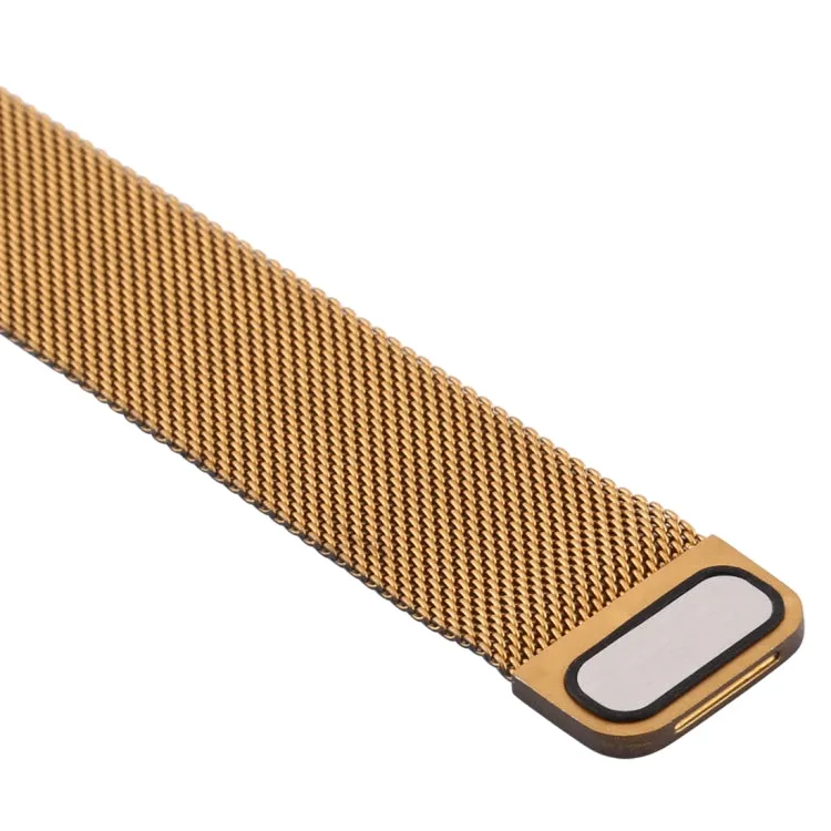 For Apple Watch Ultra 49mm&Watch Ultra 2 49mm / Series 9&8&7 45mm / SE 3&SE 2&6&SE&5&4 44mm / 3&2&1 42mm Milanese Gradient Stainless Steel Watch Band(Black Gold)