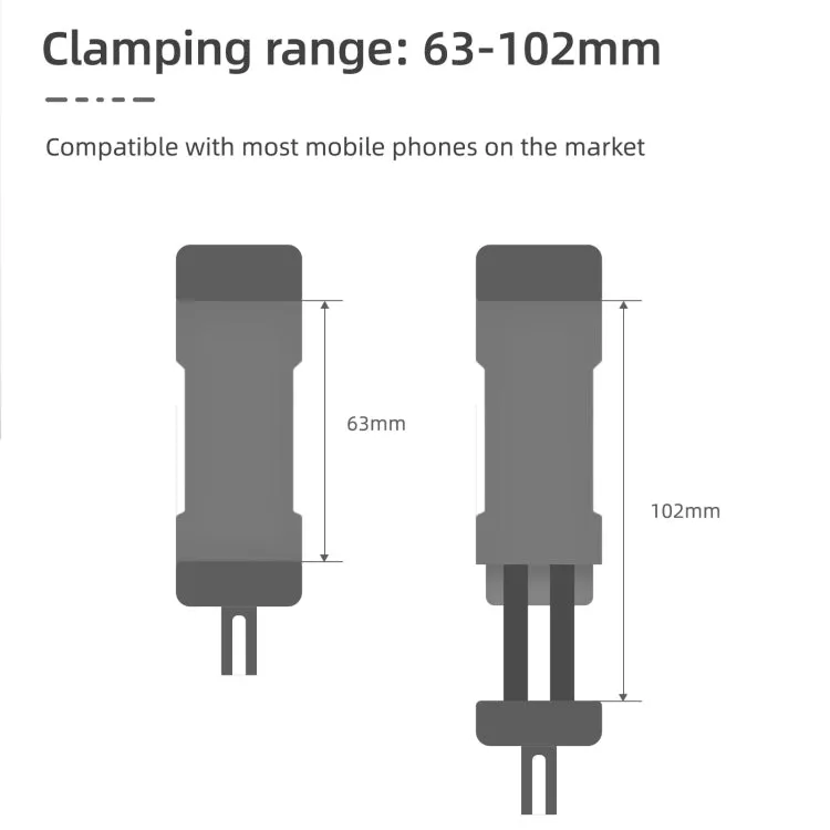 For DJI OSMO Pocket 3 Sunnylife Front Phone Holder Mount Handheld Tripod Expansion Brackets (Black)