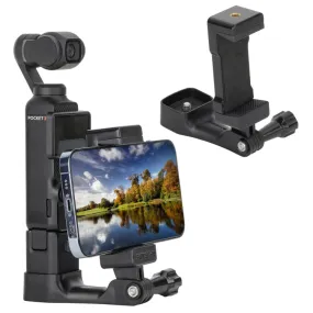 For DJI OSMO Pocket 3 Sunnylife Front Phone Holder Mount Handheld Tripod Expansion Brackets (Black)