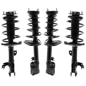 Front and Rear Left & Right Complete Coil Spring Struts for Lexus ES350 2013-15