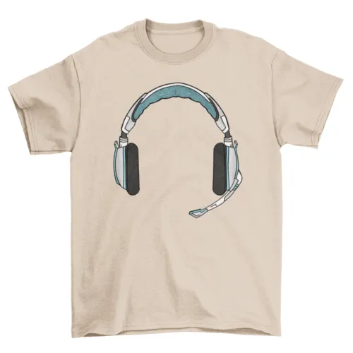 Gamer headphone t-shirt