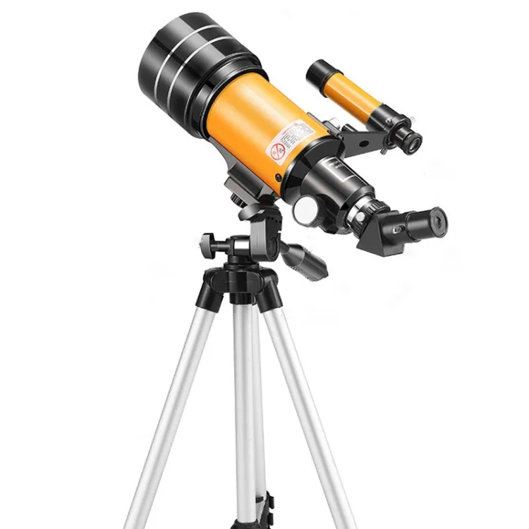 High-definition Stargazing Refracting Astronomical Telescope(Black Yellow)