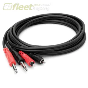 Hosa CPR203 Dual 1/4 Inch To RCA Cable - 9.75 Foot