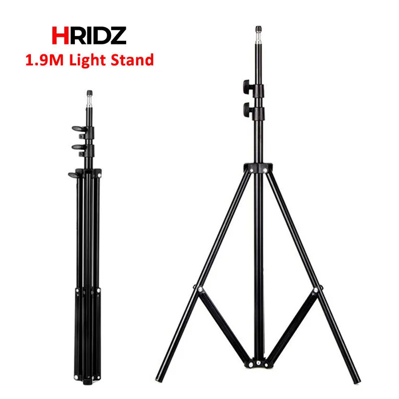 Hridz 1.9m Light Duty Photography Light Stands with 1/4" Adapter