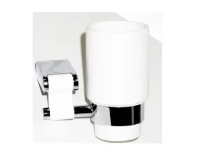 Iris wall toothbrush holder - Chrome/White