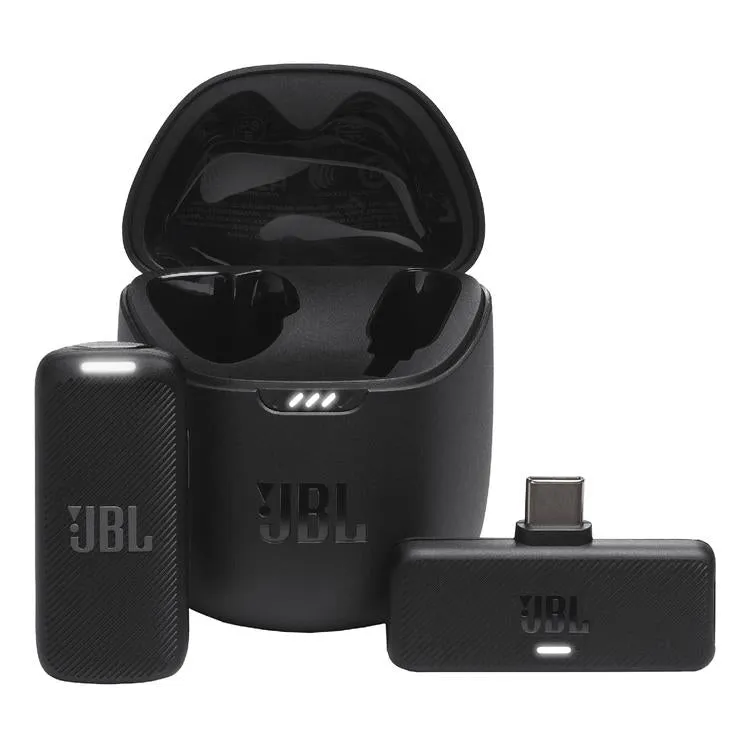 JBL Quantum Stream Wireless | Microphone sans fil à clip - 24 Heures d'autonomie totale - Noir