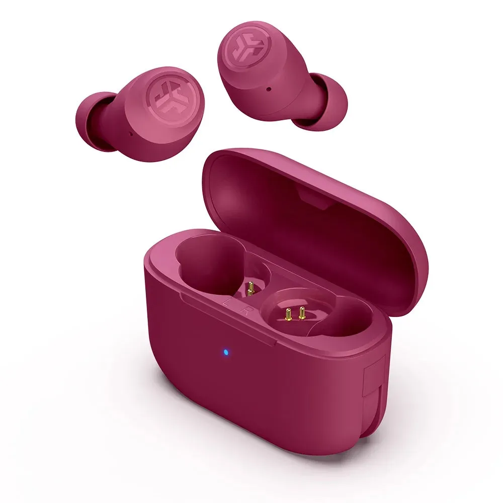 JLab EBGAIRPOPRDRKPNK124 Go Air Pop True Wireless Earbuds w/ Charging Case, Dark Pink