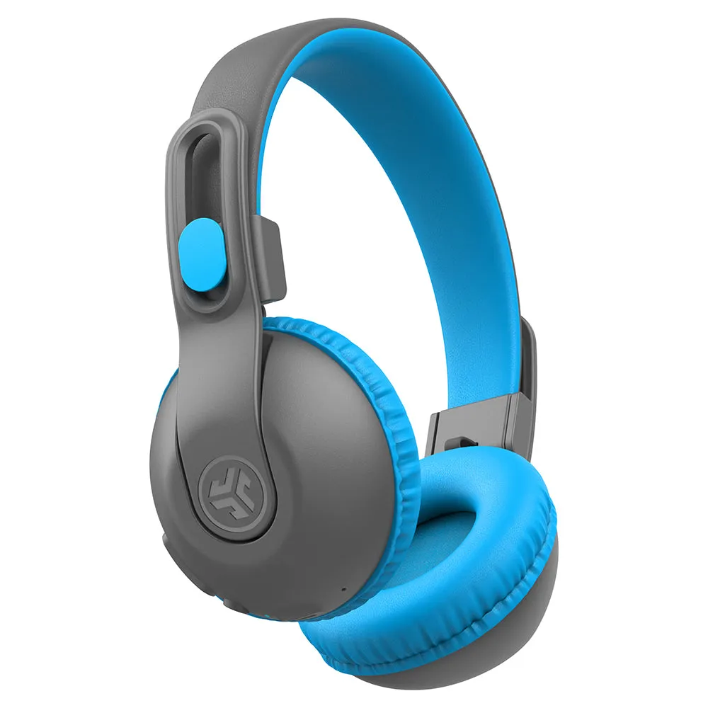 JLab Jbuddies Studio 2 Over-Ear Wireless   Wired Kids Headphone - Grey & Blue | IEUHBKSTU2RGRYBLU122