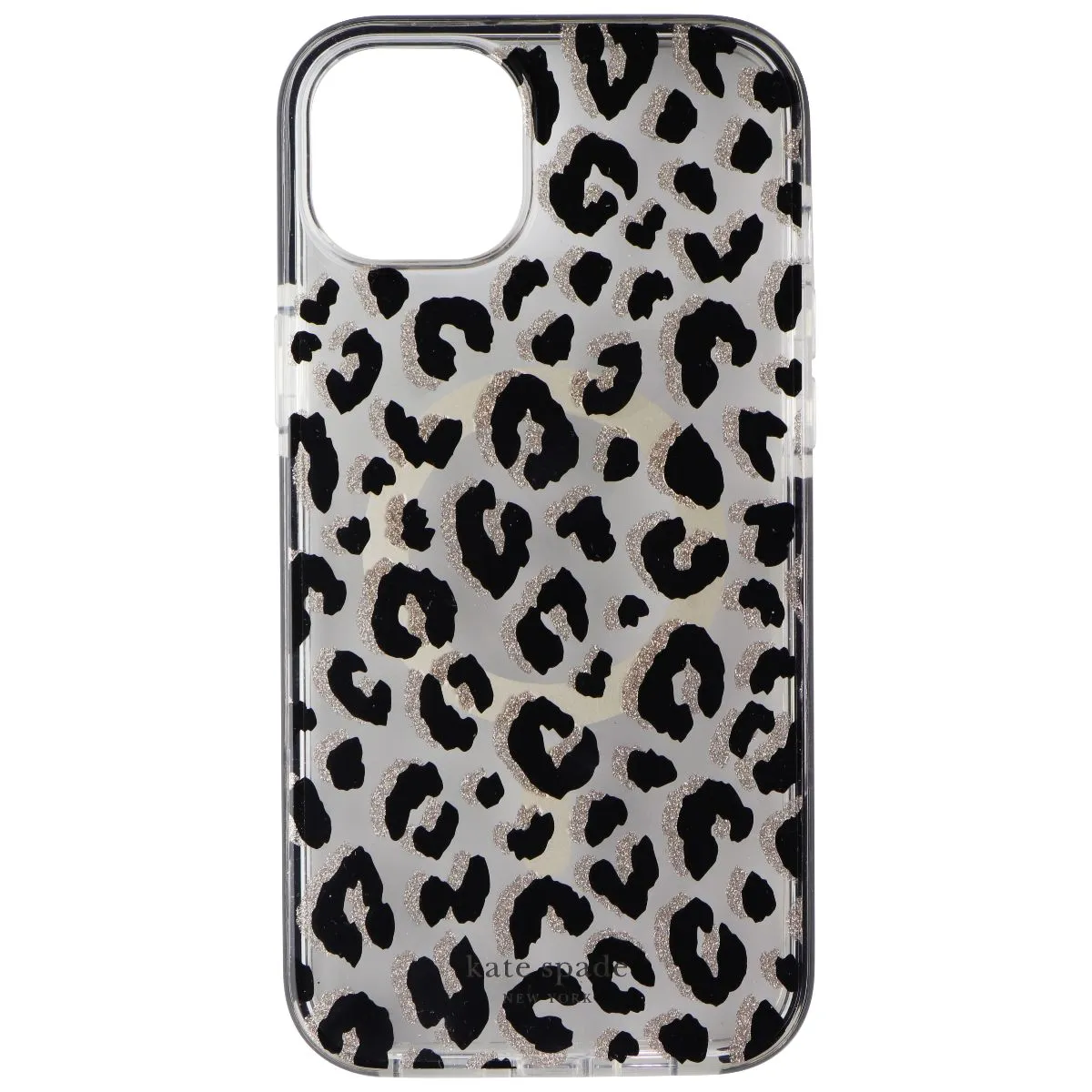 Kate Spade New York MagSafe Case for iPhone 15 Plus - City Leopard Glitter