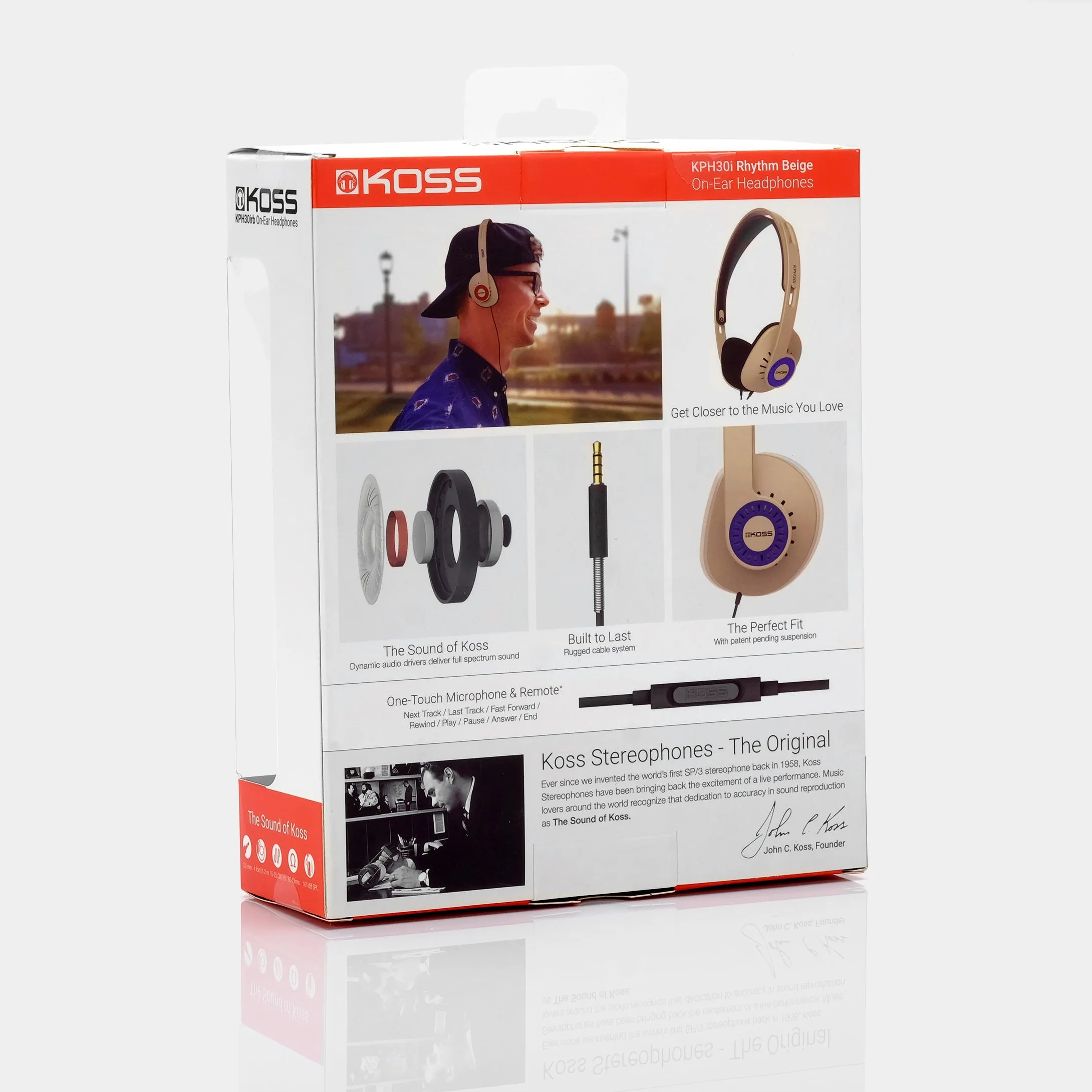 Koss KPH30i Rhythm Beige On-Ear Headphones