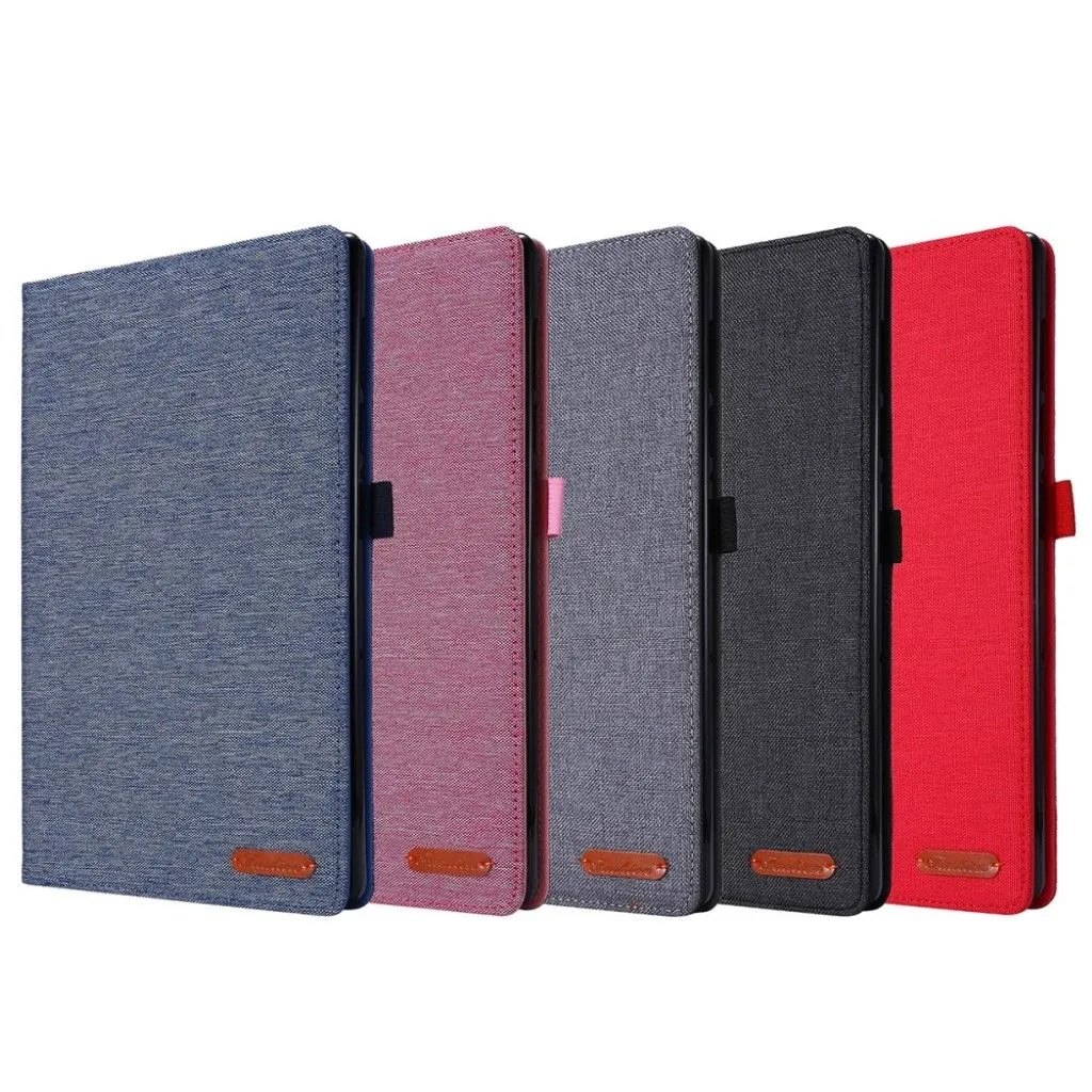 Lenovo Tab M10 FHD Plus cloth theme leather case - Red