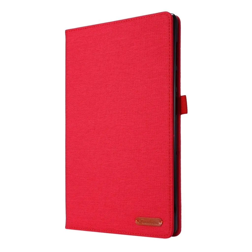 Lenovo Tab M10 FHD Plus cloth theme leather case - Red