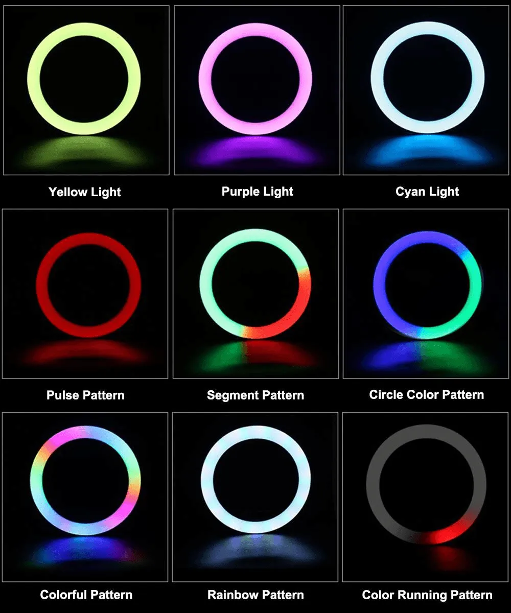 MJ-26 RGB LED Soft Ring Light With Stand-Selfie Light