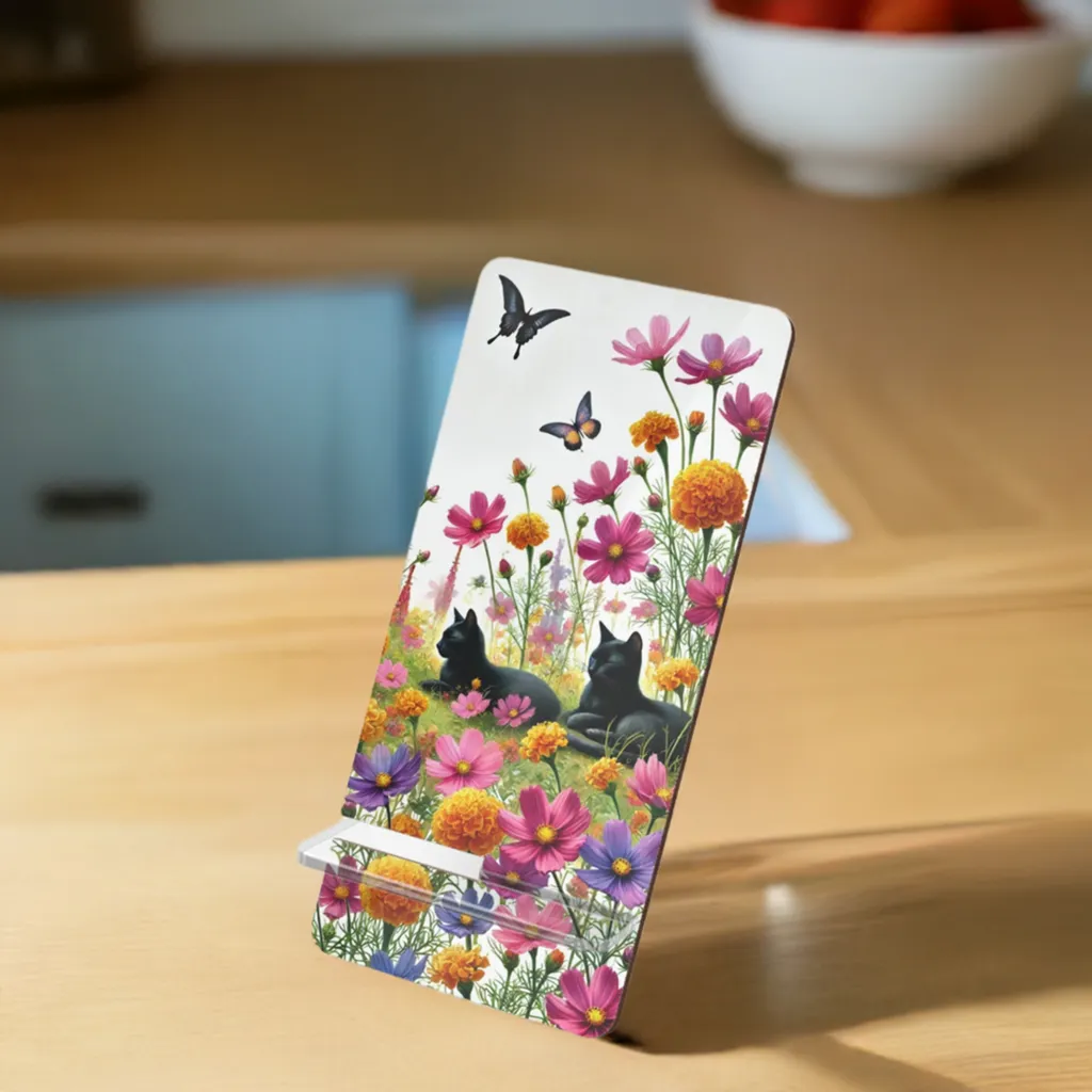 October Birth Flower - Cat Lover - Mobile Display Stand for Smartphones