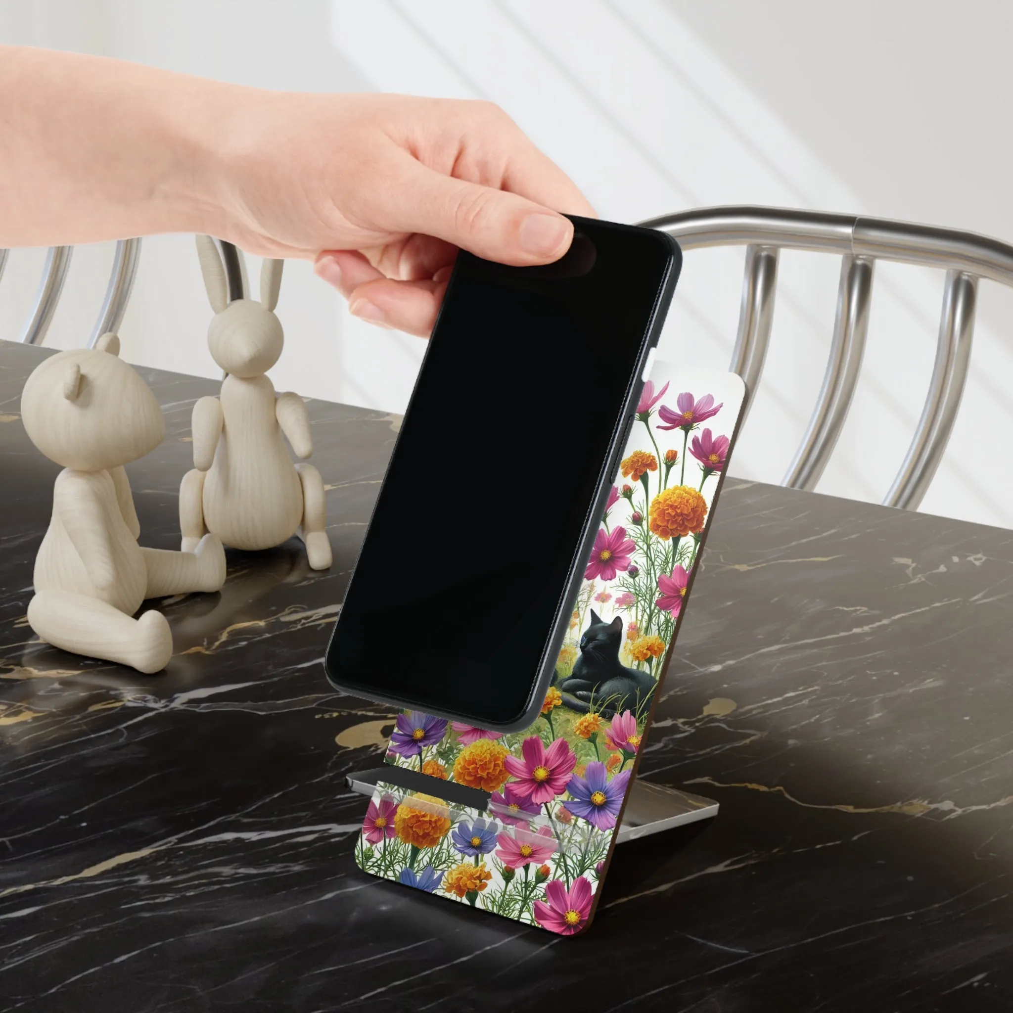 October Birth Flower - Cat Lover - Mobile Display Stand for Smartphones