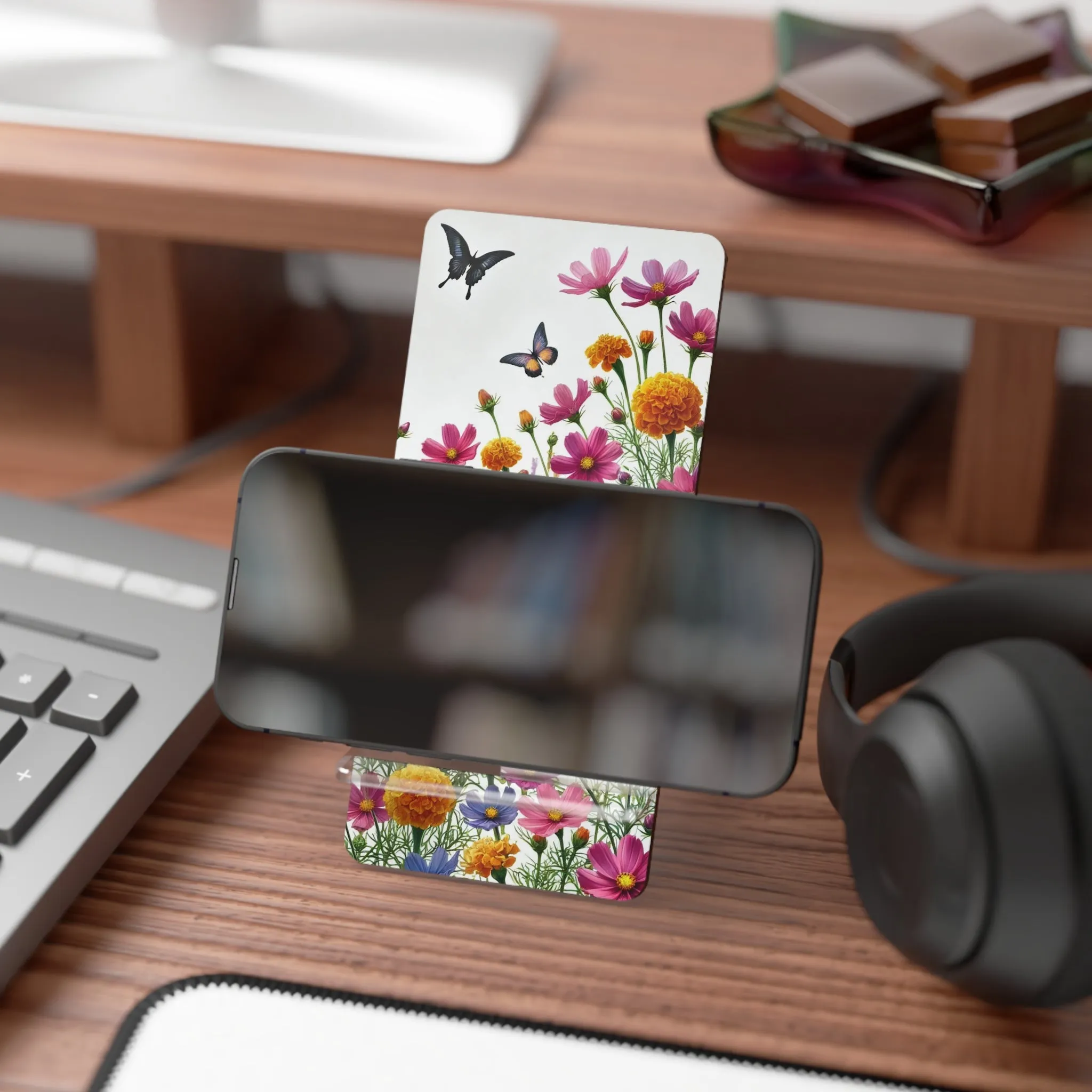 October Birth Flower - Cat Lover - Mobile Display Stand for Smartphones