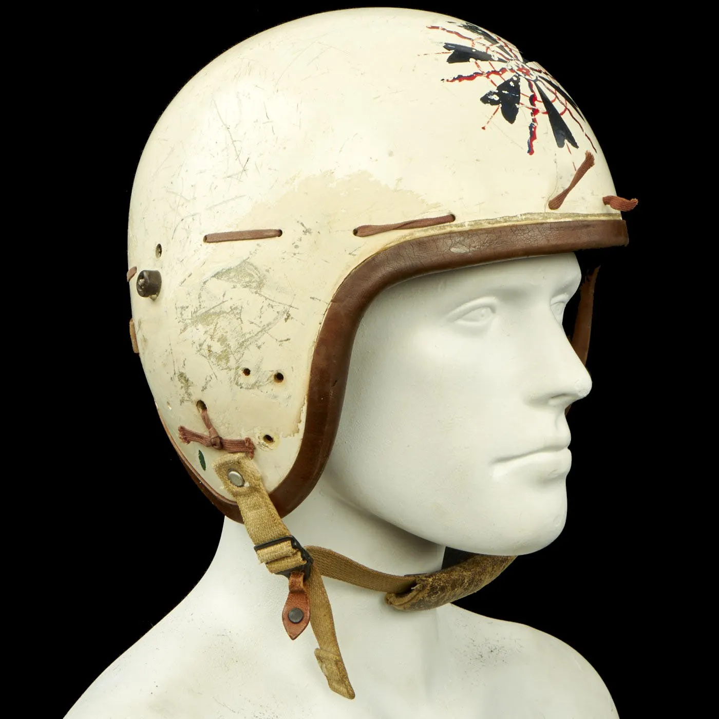 Original Cold War U.S. Air Force MB-4 Flight Helmet by Selby Shoe Company - dated 1957