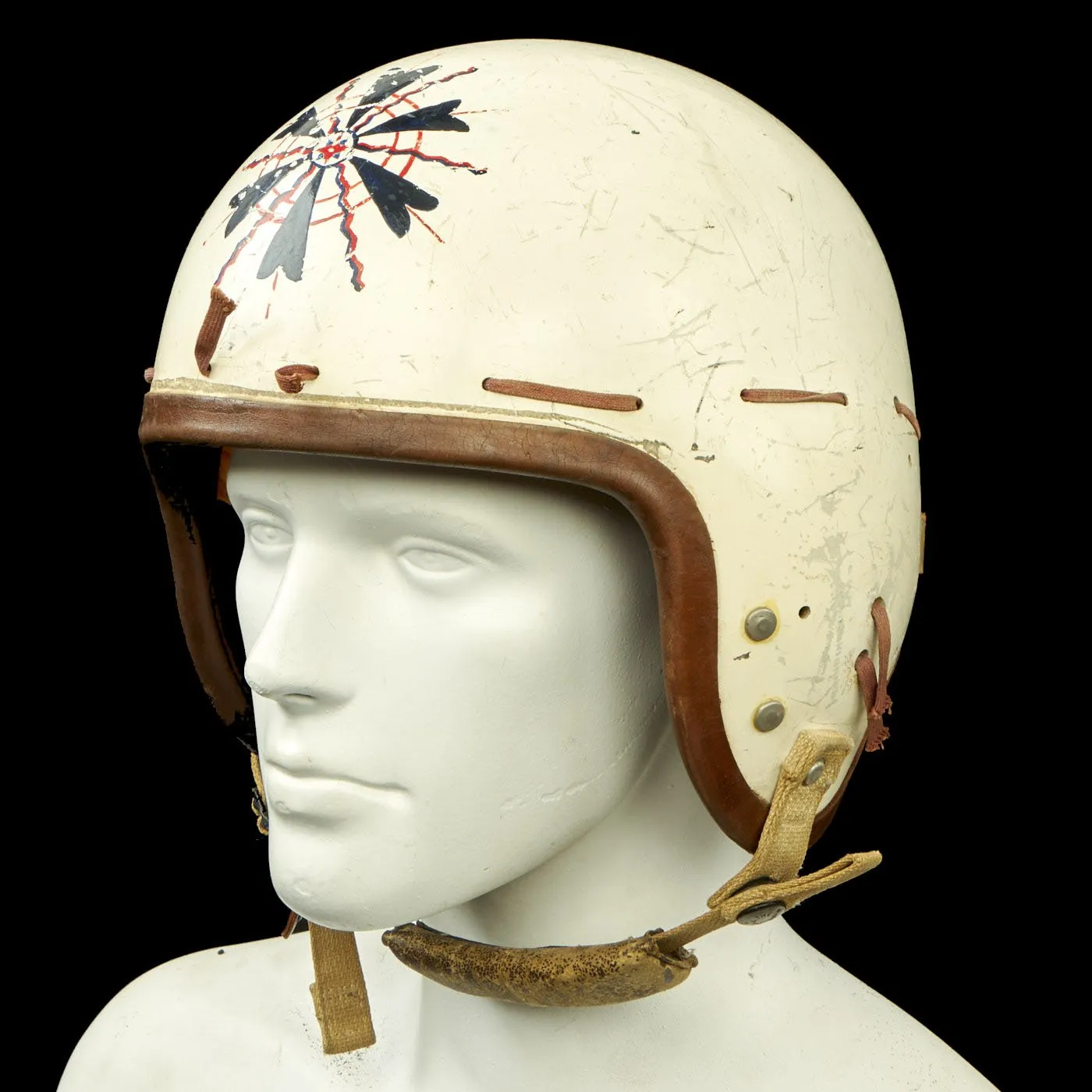 Original Cold War U.S. Air Force MB-4 Flight Helmet by Selby Shoe Company - dated 1957