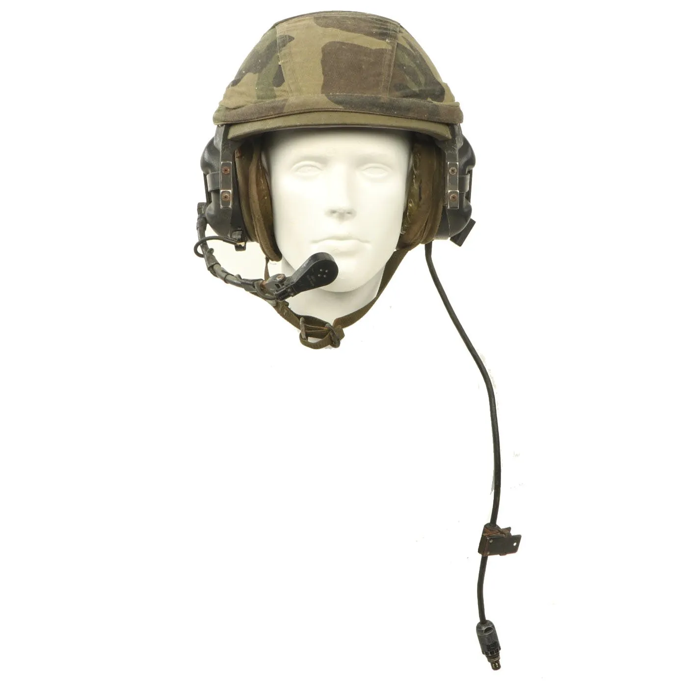 Original U.S. Cold War CVC DH-132A Tanker Helmet by Gentex with Experimental Liner