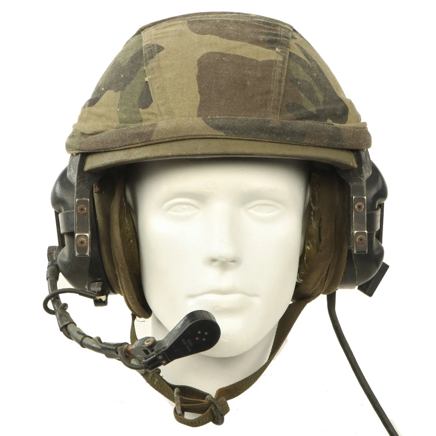 Original U.S. Cold War CVC DH-132A Tanker Helmet by Gentex with Experimental Liner