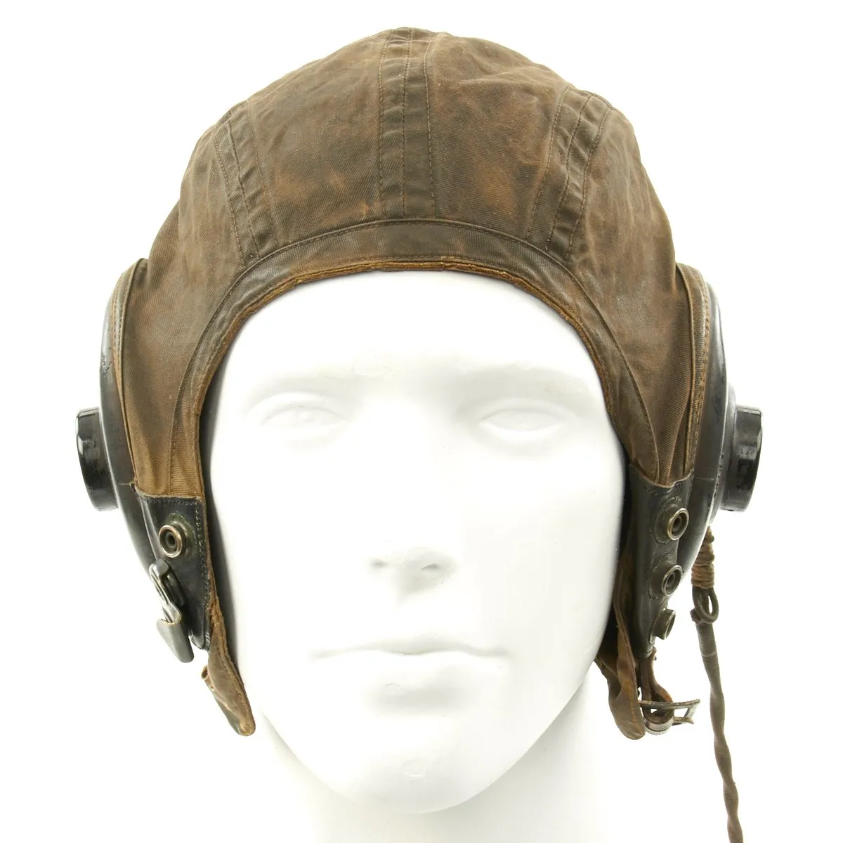 Original U.S. WWII USAAF Aviator Flight Set - AN6530 Green Goggles, A-14 Mask, AN-H-15 Helmet, ANB-H-1 Receivers