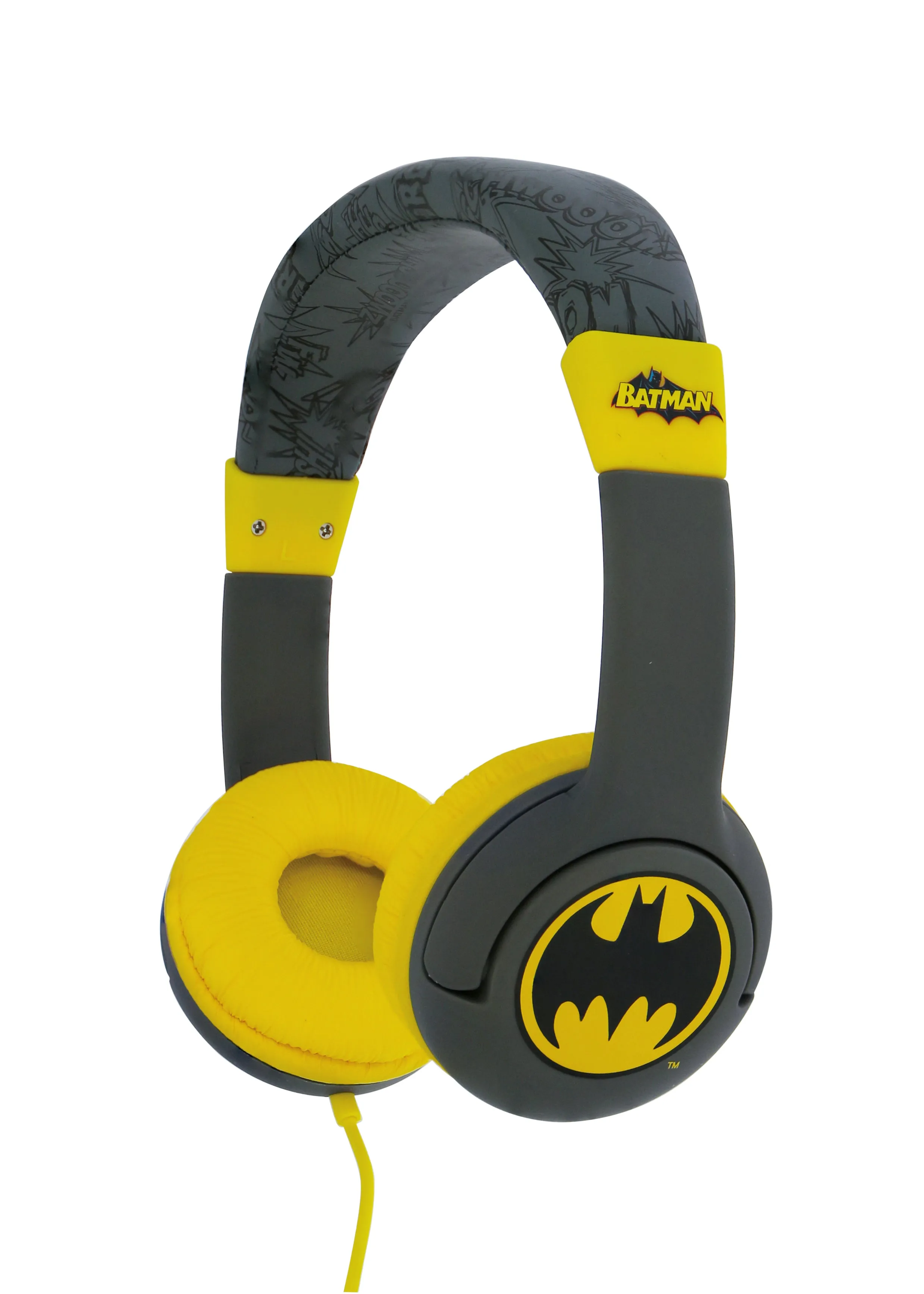 OTL Technologies - Batman Headset Kids Headphones On-Ear 85dB Limited Volume (DC0764) - Gray / Black