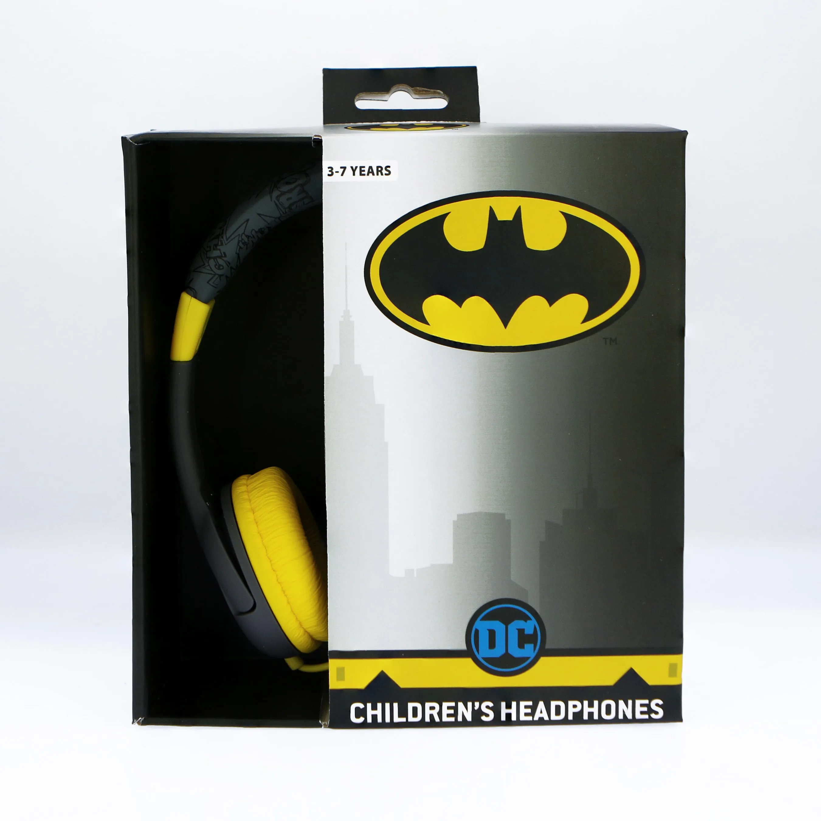 OTL Technologies - Batman Headset Kids Headphones On-Ear 85dB Limited Volume (DC0764) - Gray / Black