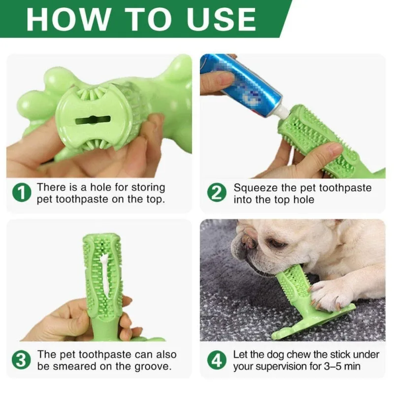 Pet Tooth Cleaner Natural Rubber Chew Toy