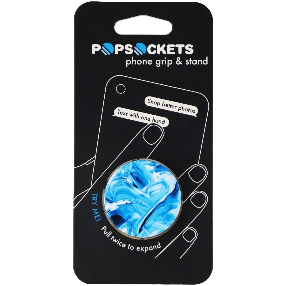 PopSockets Collapsible Grip & Stand for Phones and Tablets - Cyan Mix